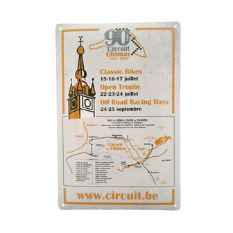 Plaque m&eacute;tallique &quot;90 ans du circuit&quot;